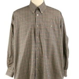 Brown Plaid Dress Shirt